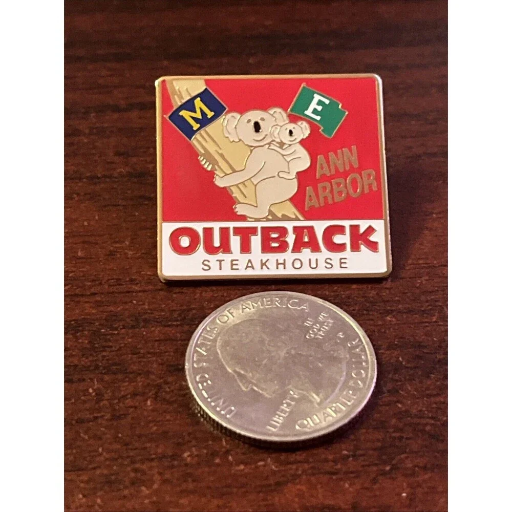 Outback Steakhouse Ann Arbor‎ Michigan Koalas Lapel Hat Pin